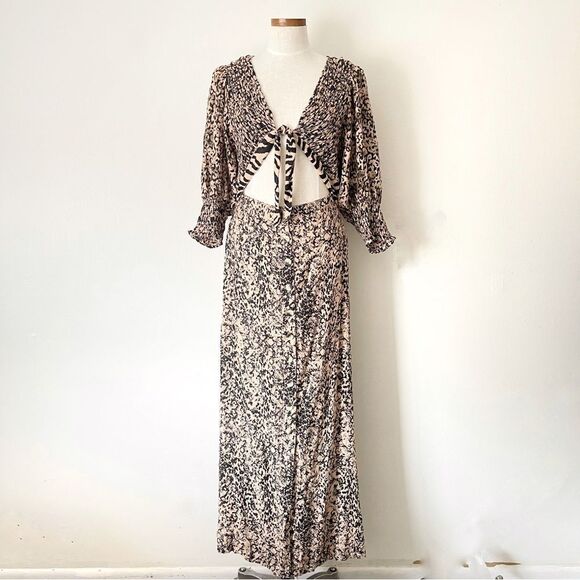 Free People String of Hearts printed Maxi dress size large NWOT - Picture 2 of 12